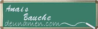 Anais Bauche Visitenkarte